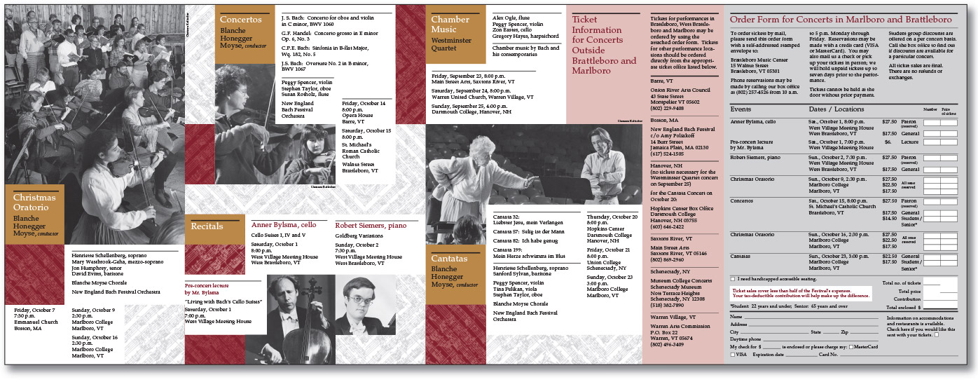 New England Bach Festival Season Posters and Brochures