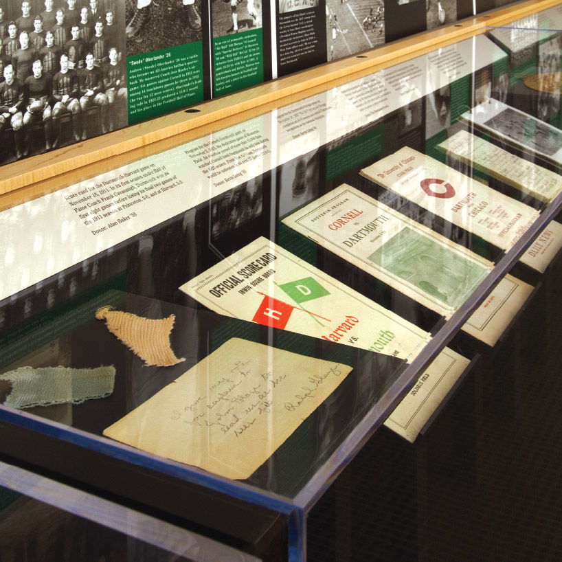 Dartmouth Football Timeline, Video Archive Kiosk and Memorabilia Exhibit