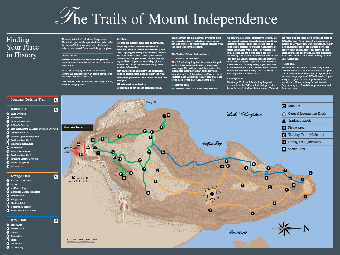 Integrated Wayfinding Program for Mount Independence State Historic Site Orwell, Vermont